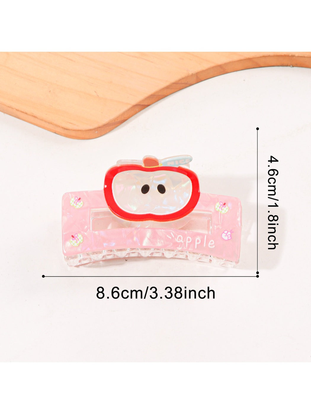 Beau - Square Fruit Print Hair Claw Clip