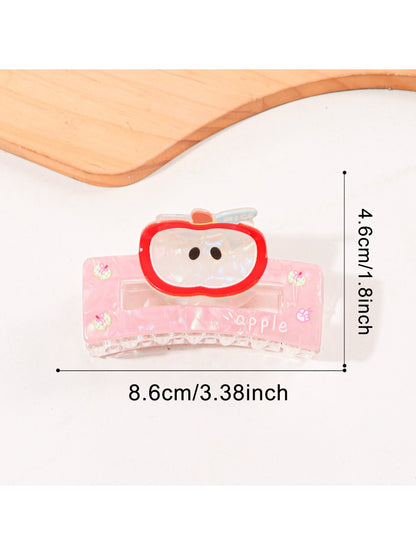 Beau - Square Fruit Print Hair Claw Clip