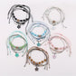 Close-up of Lovra minimalist small bead bracelet in silver on wrist