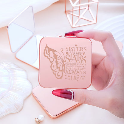 Mirroray - Square Folding Alloy Frame Makeup Mirror