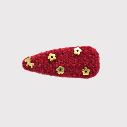 Beau - Textured Floral and Horse Detail Hair Clip