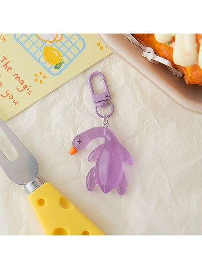 Keypus - Cute Solid Color Roast Duck Shaped Keychain
