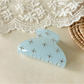 Beau - Floral Rhinestone Detail Plastic Claw Clip