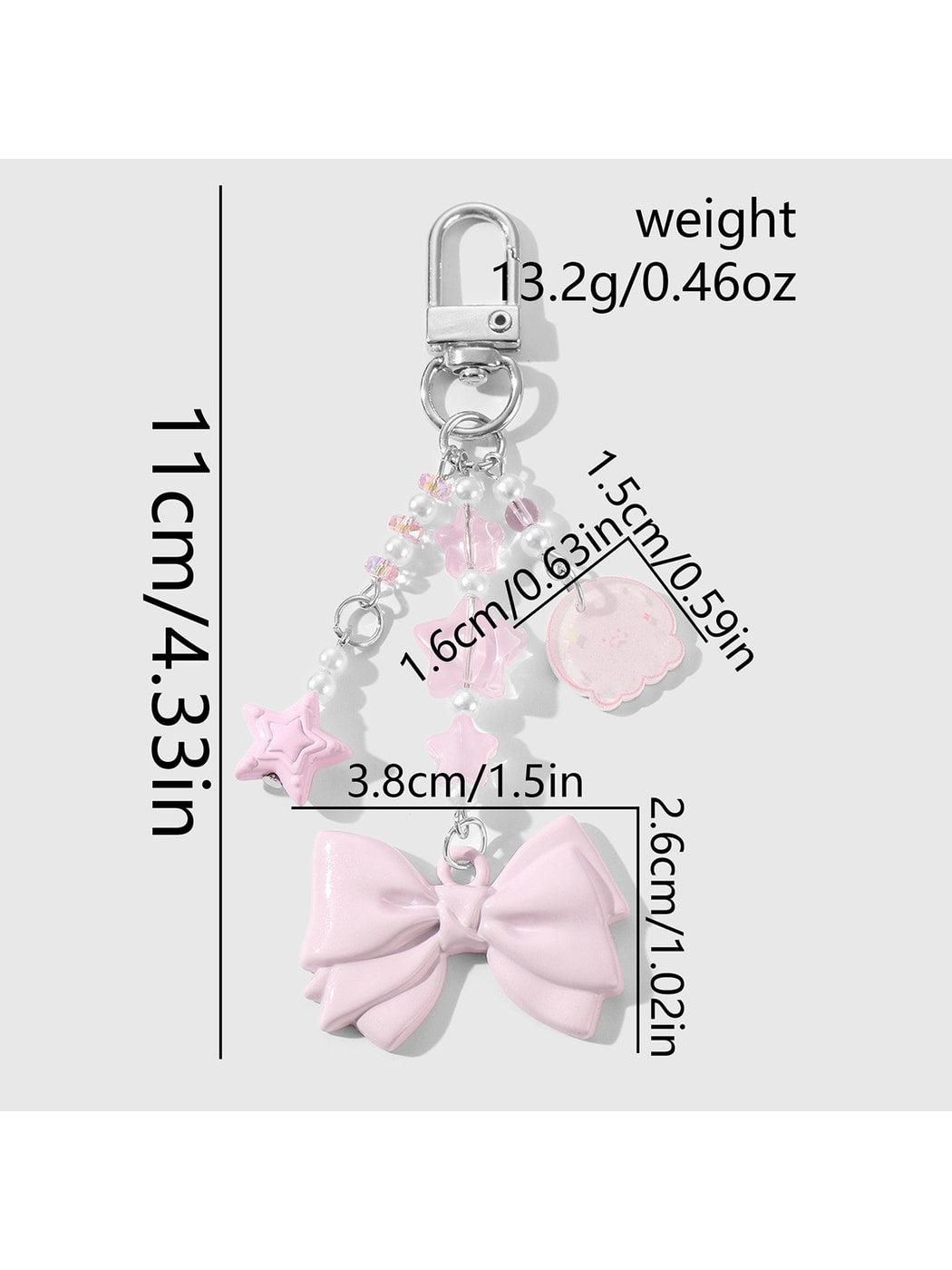 Keypus - Y2K Style Bow Wing Flower Keychain Bag Charm