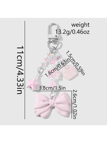 Keypus - Y2K Style Bow Wing Flower Keychain Bag Charm