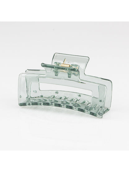 Beau - Clear Solid Color Openwork Square Claw Clip
