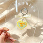 Keypus - Acrylic Heart Charm Ribbon Bow Cartoon Keychain