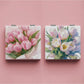 Mirroray Tulip Mini Folding Makeup Compact Mirror with tulip design and floral design