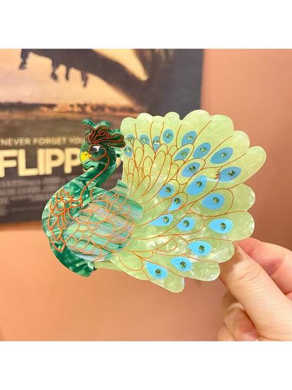 Beau - Peacock Acetate Hair Clip