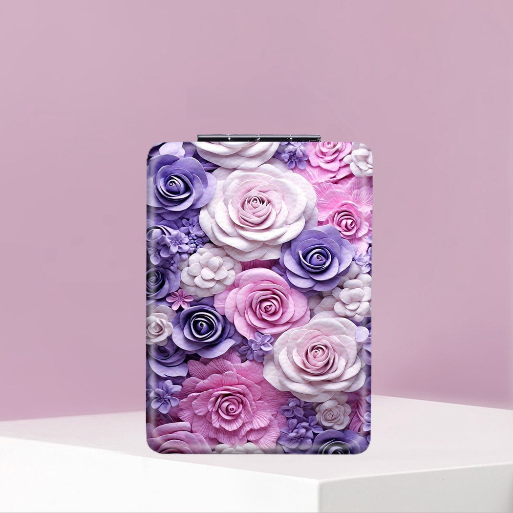 Mirroray - Pocket Size Floral Design Compact Makeup Mirror