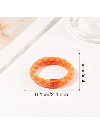 Gifty - Plaid High Elastic Ponytail Hair Tie