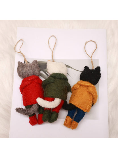 Feltery - Cute Plush 3D Cat Keychain Key Ring Bag Charm