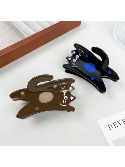 Beau - Carnival Cat Shaped Acetate Hair Clip