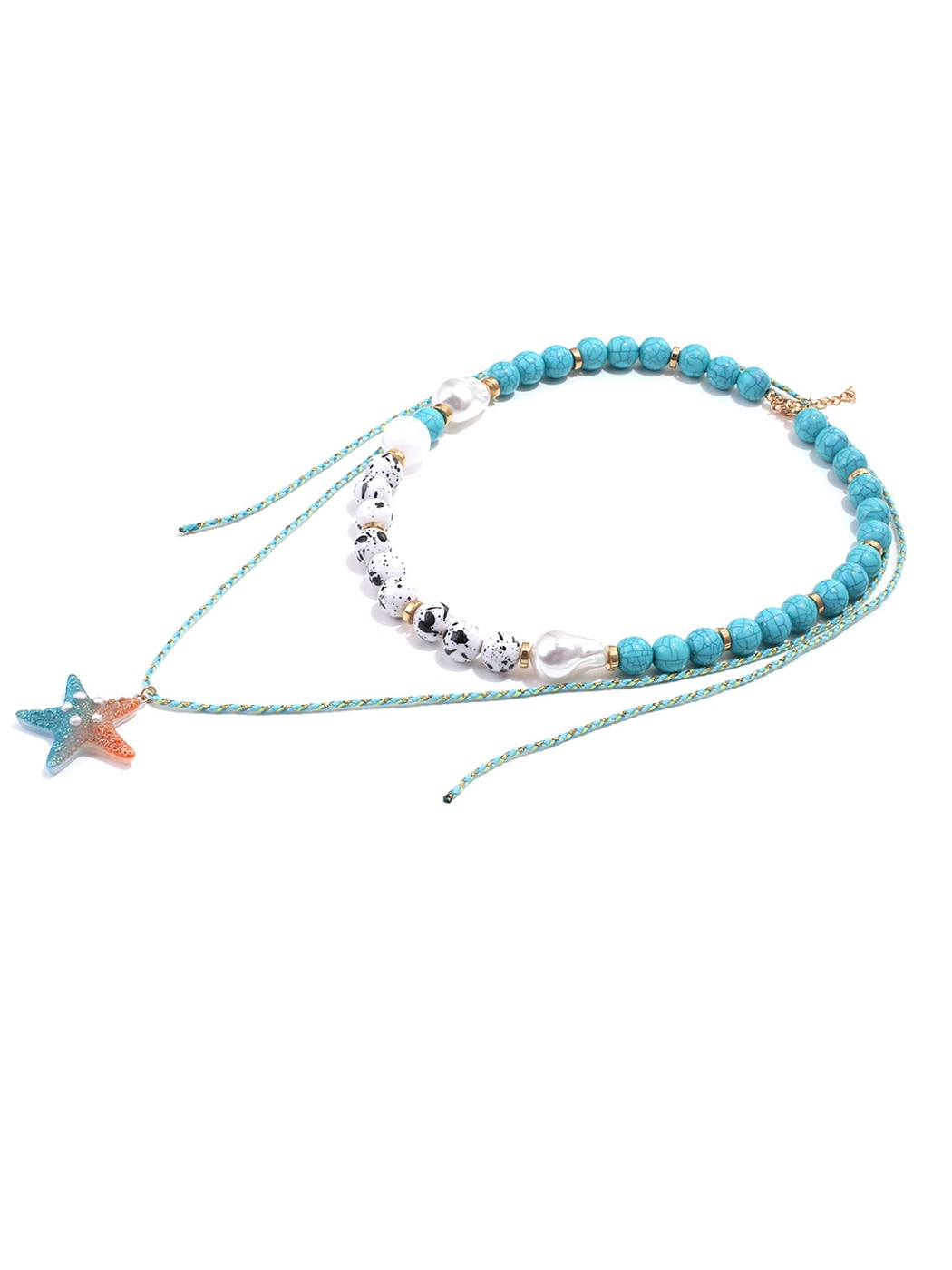 Nozari - Ocean Style Beaded Starfish Pendant Necklace