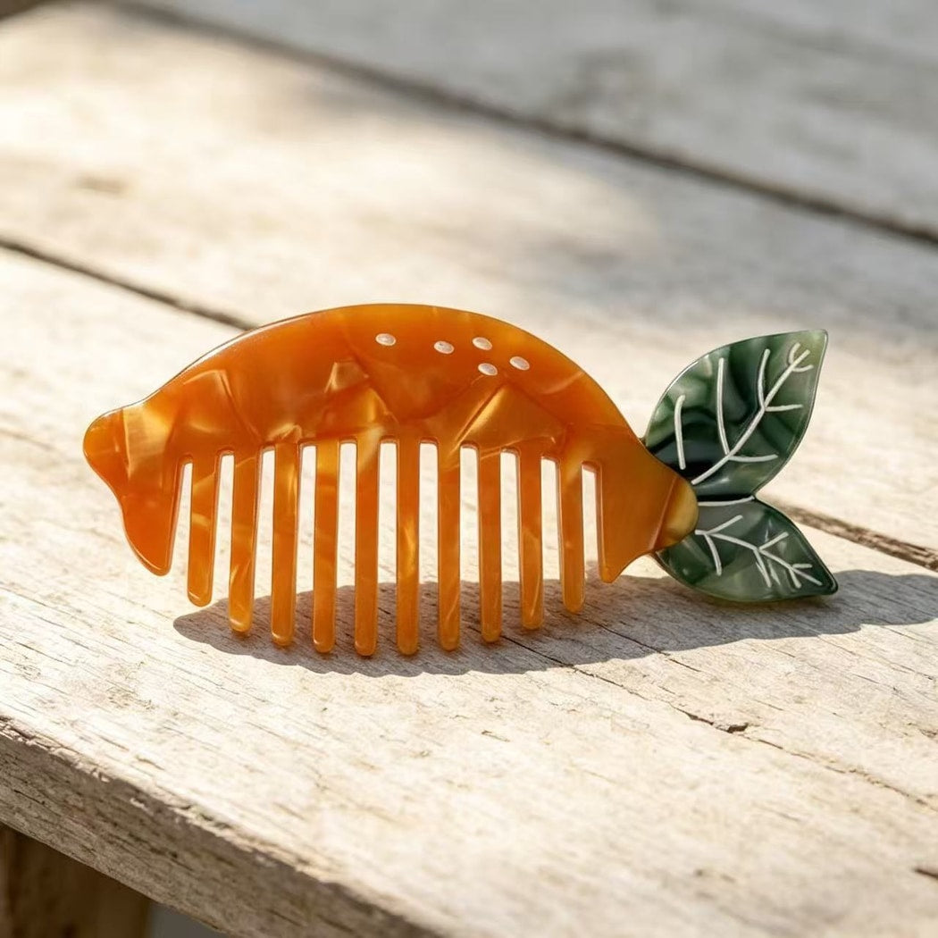 Camerow - Cute Acetate Animal and Food Hair Comb