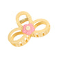 Beau - Retro Floral Bow Shape Hair Section Claw Clip