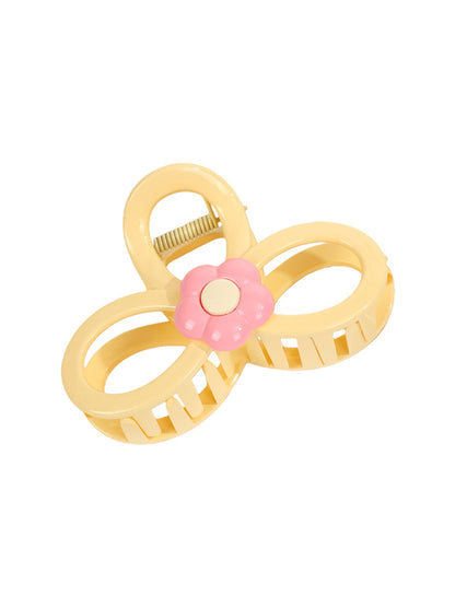 Beau - Retro Floral Bow Shape Hair Section Claw Clip