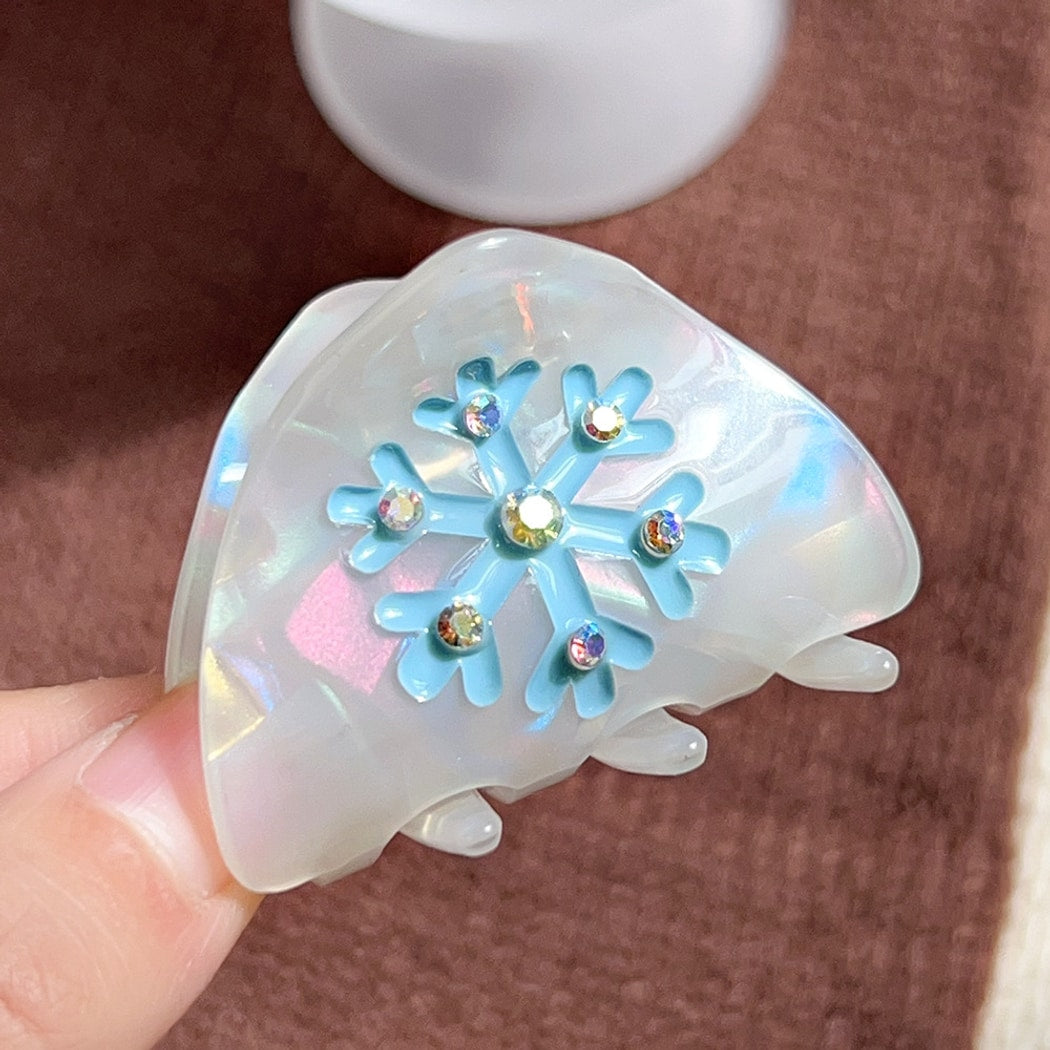 Beau - Sweet Christmas Snowflake Triangular Claw Clip