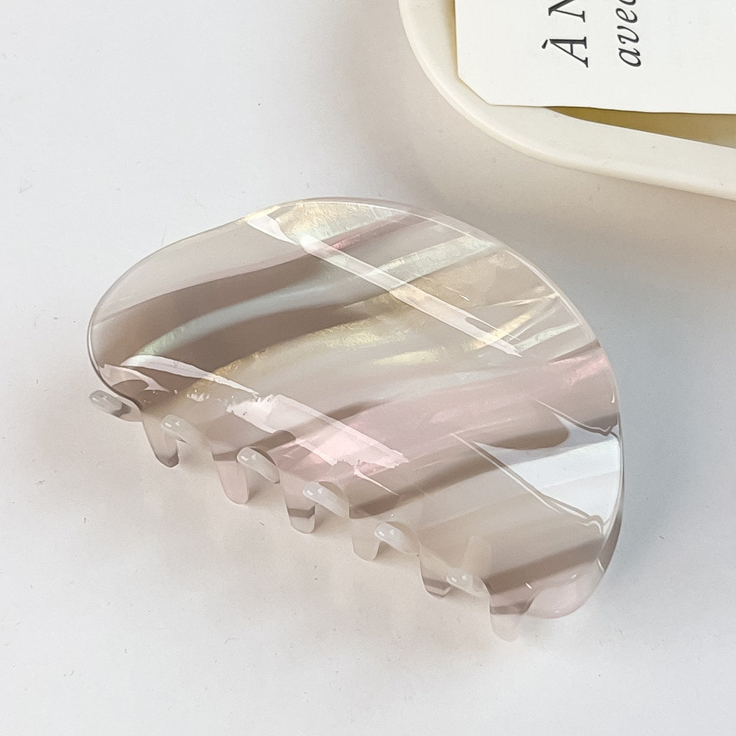 Beau - Patterned PVC Marbled Finish Claw Hair Clip