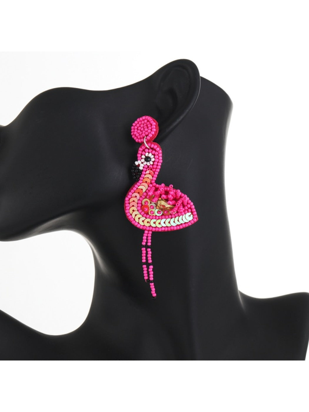 Earedge - Pink Flamingo Tassel Earrings