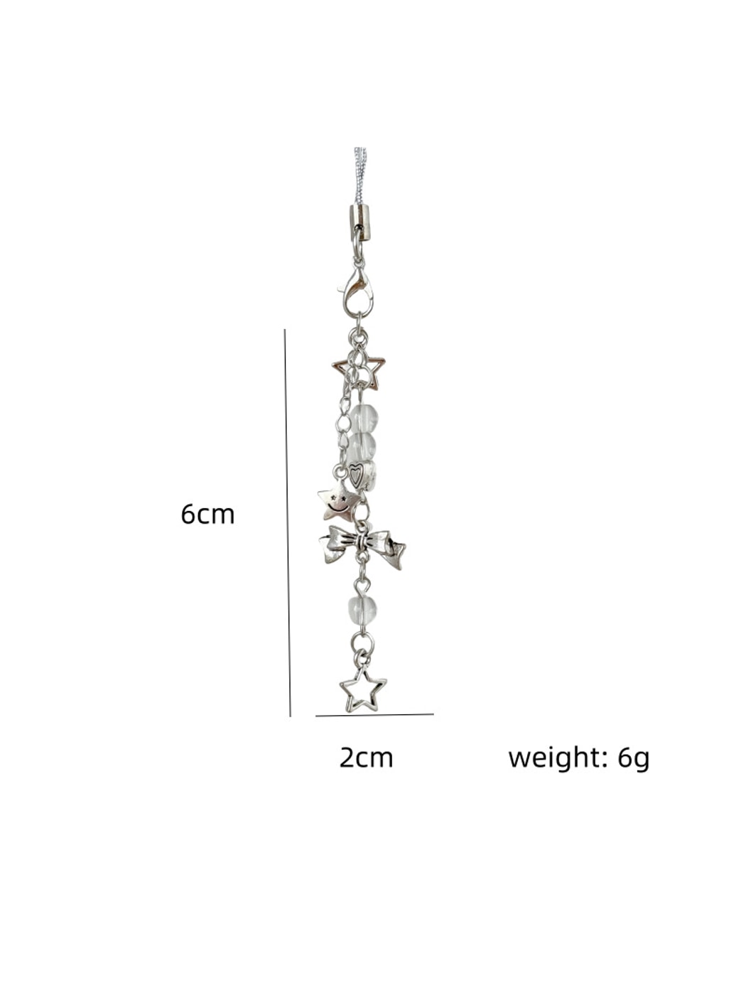 Keypus - Silver Star Charm Keychain
