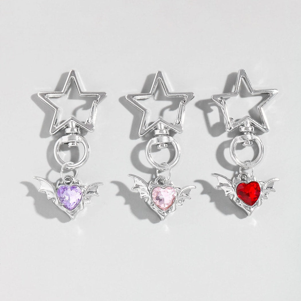 Keypus - Hollow Star Bow Pendant Keychain