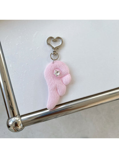 Keypus - Plush Look Angel Wing Purse Charm Keychain
