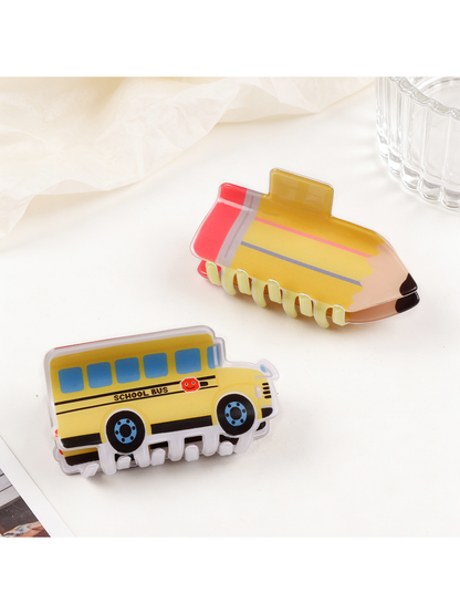 Beau - Playful Apple Shape PVC Hair Claw Clip