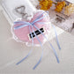 Keypus - Denim Lace Heart Bag Charm