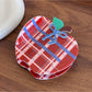 Beau - Vintage Red White Checkered Apple Hair Clip