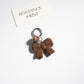 Keypus - Leopard Print Heart Shaped Bow Keychain