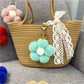 Keypus - Flower Pompom Bag Charm Keychain
