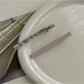 Beau straight bar hair clip open to reveal metal clasp and hinge details