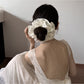 Gifty - Polka Dot Mesh Ruffle High Stretch Scrunchie