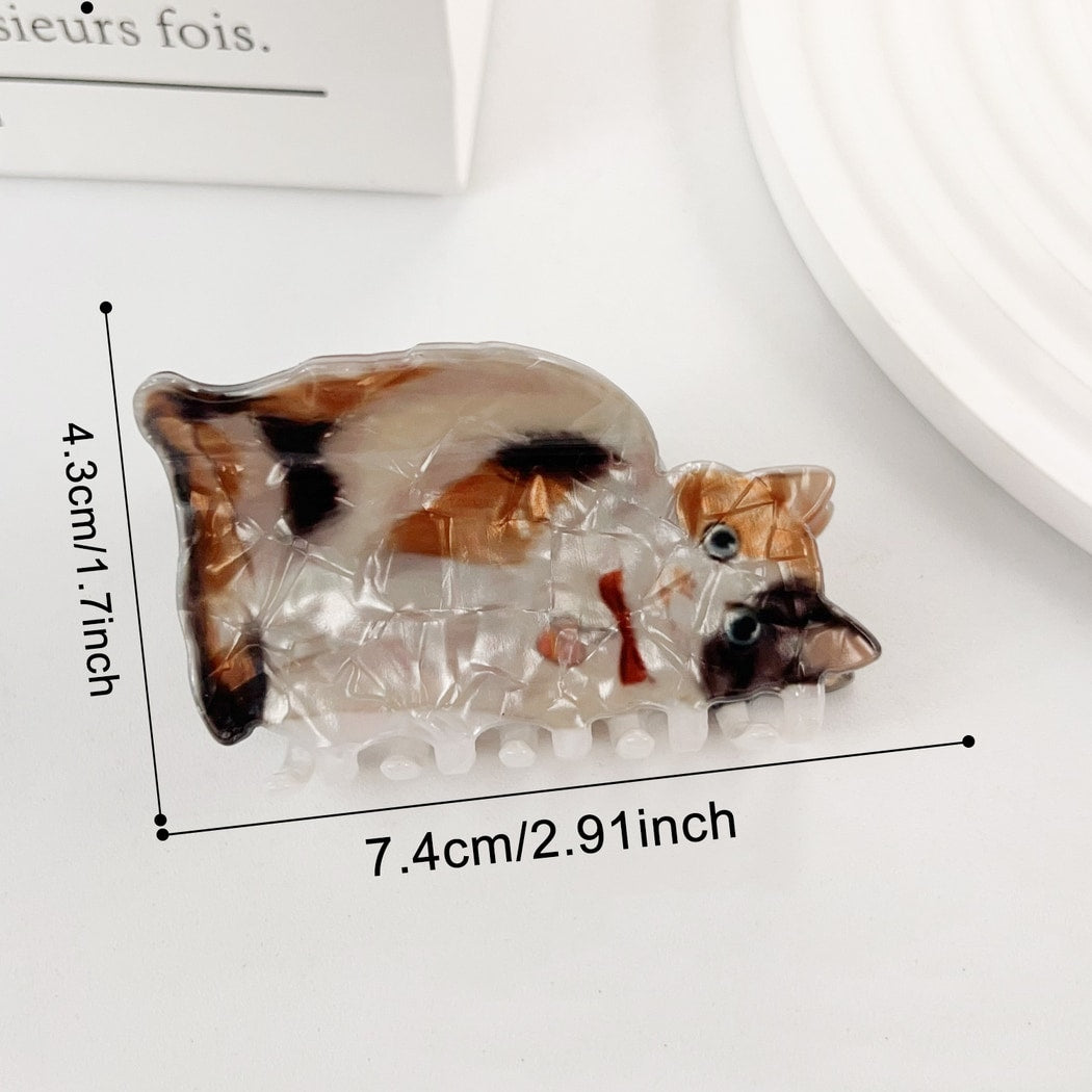 Beau - Cute Cat Shaped Glossy Claw Clip