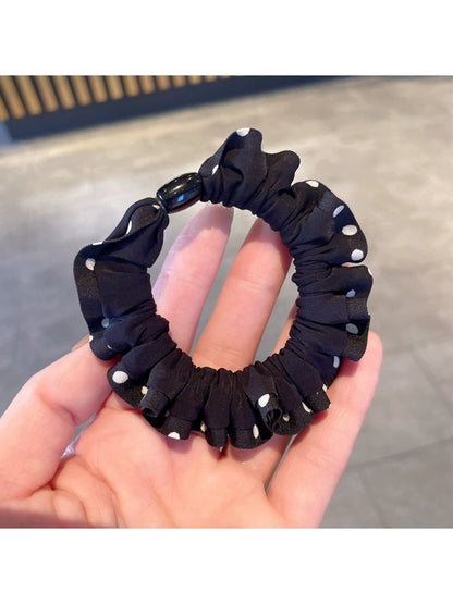 Gifty - Ruffled Polka Dot Scrunchie