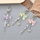 Keypus - Heart Shaped Star Pendant Bow Keychain