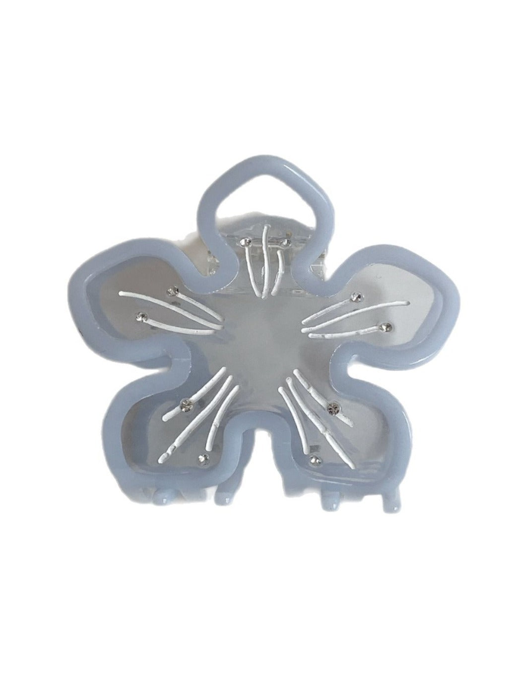 Beau - Iridescent Transparent Flower-Shaped Hair Clip