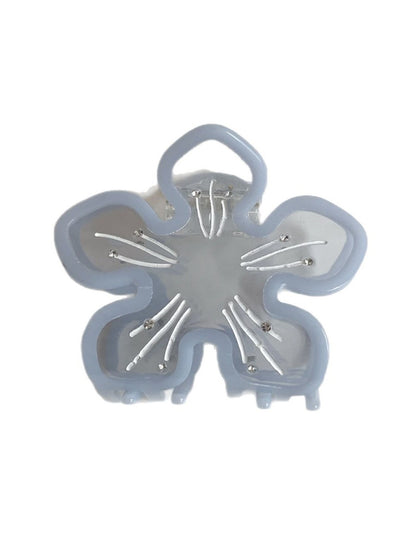 Beau - Iridescent Transparent Flower-Shaped Hair Clip