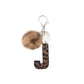 Keypus - Leopard Print Oil-Edged Letter Keychain