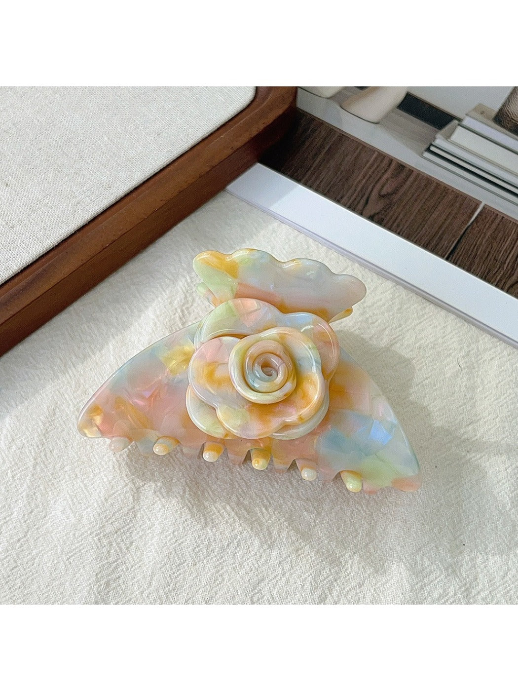 Beau - Acetate Rose Flower Shaped Hair Clip