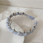 Gifty - Plaid Geometric Wavy Polyester Headband
