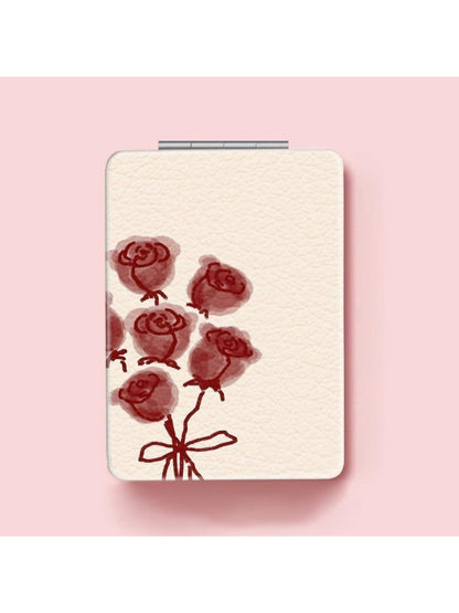 Mirroray - Cherry Print Foldable Touch Up Handheld Mirror