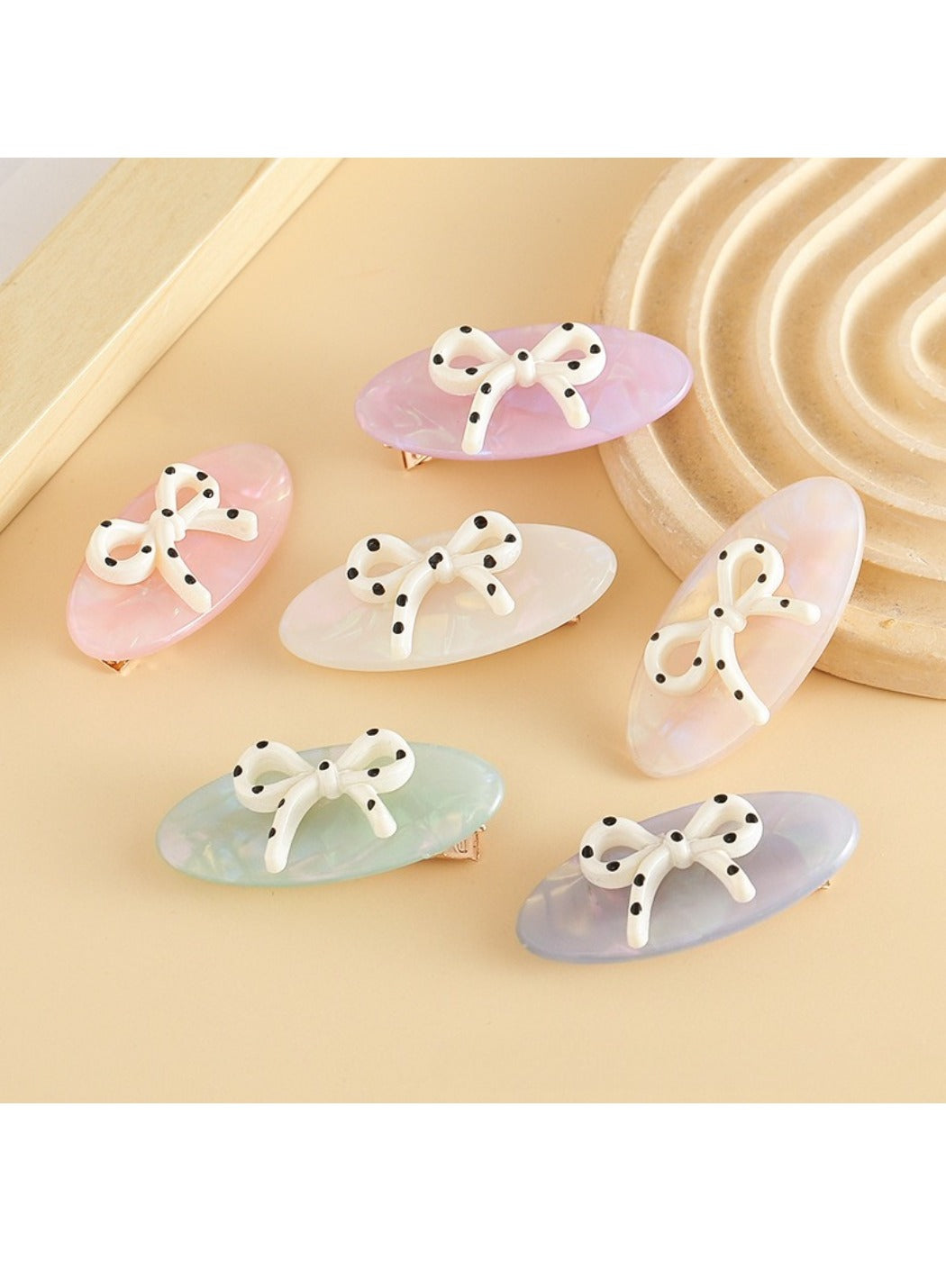 Beau - Elegant Oval Bow Hair Clip