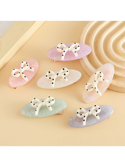 Beau - Elegant Oval Bow Hair Clip