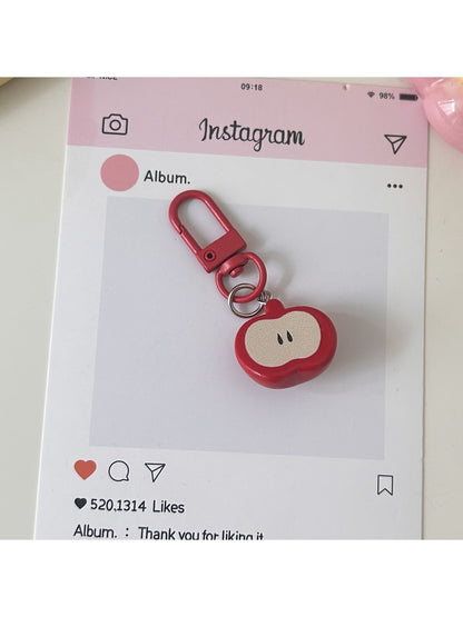 Keypus - Cute Half Apple Bag Charm Keychain Accessory