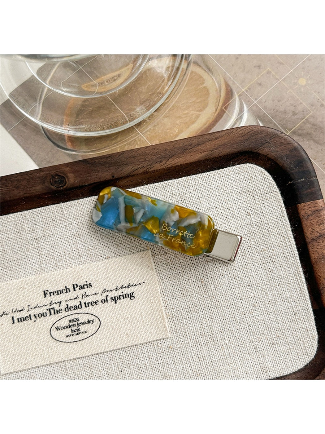Beau - Rectangular Acetate Duckbill Geometric Hair Clip