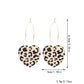 Earedge - Leopard Print Heart Shaped Earrings