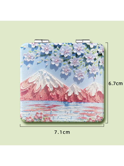 Mirroray - Color Oil Painting Flip-Top Makeup Mirror