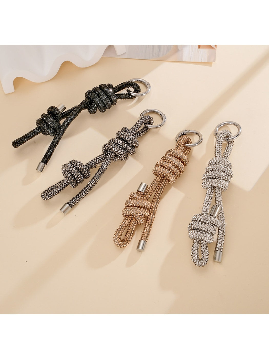 Keypus - Geometric Double Knot Bag Charm Keychain